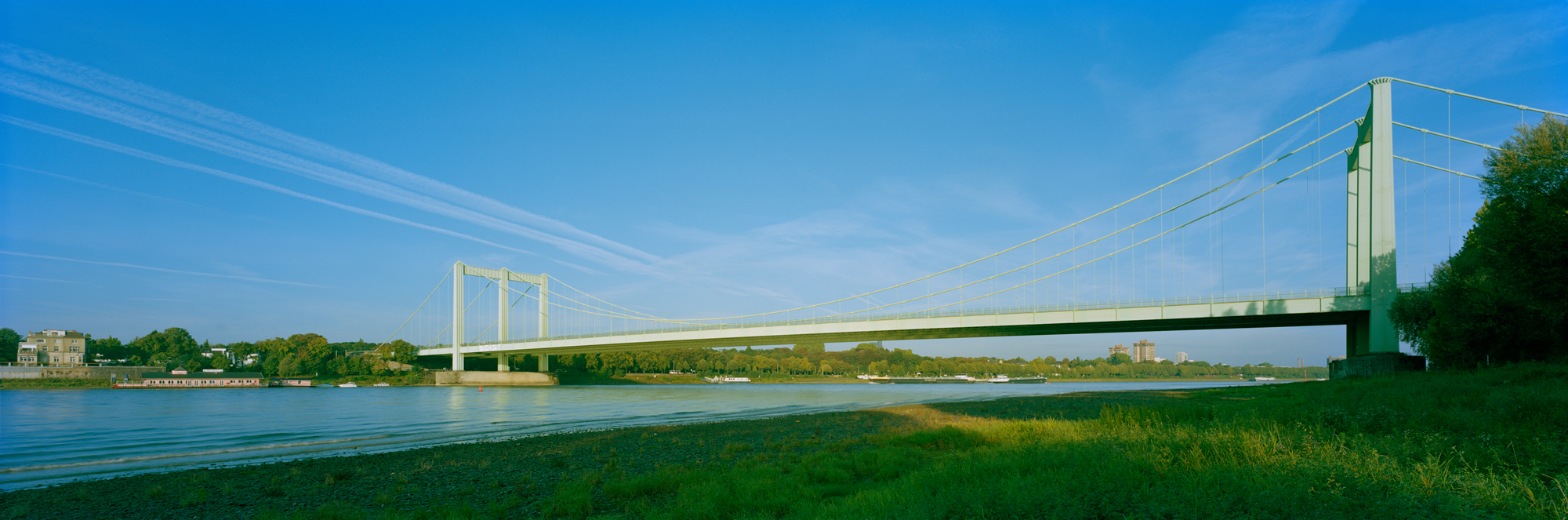 大幅面攝影, 大幅面攝影, 大幅面攝影, 攝影, 照片, 攝影, 6x17, 市, 建築, 建築, 具體, 鋼, 具體, 鋼, 橋, 橋, 科隆, 科隆, Rodenkirchen, Autobahnbrücke