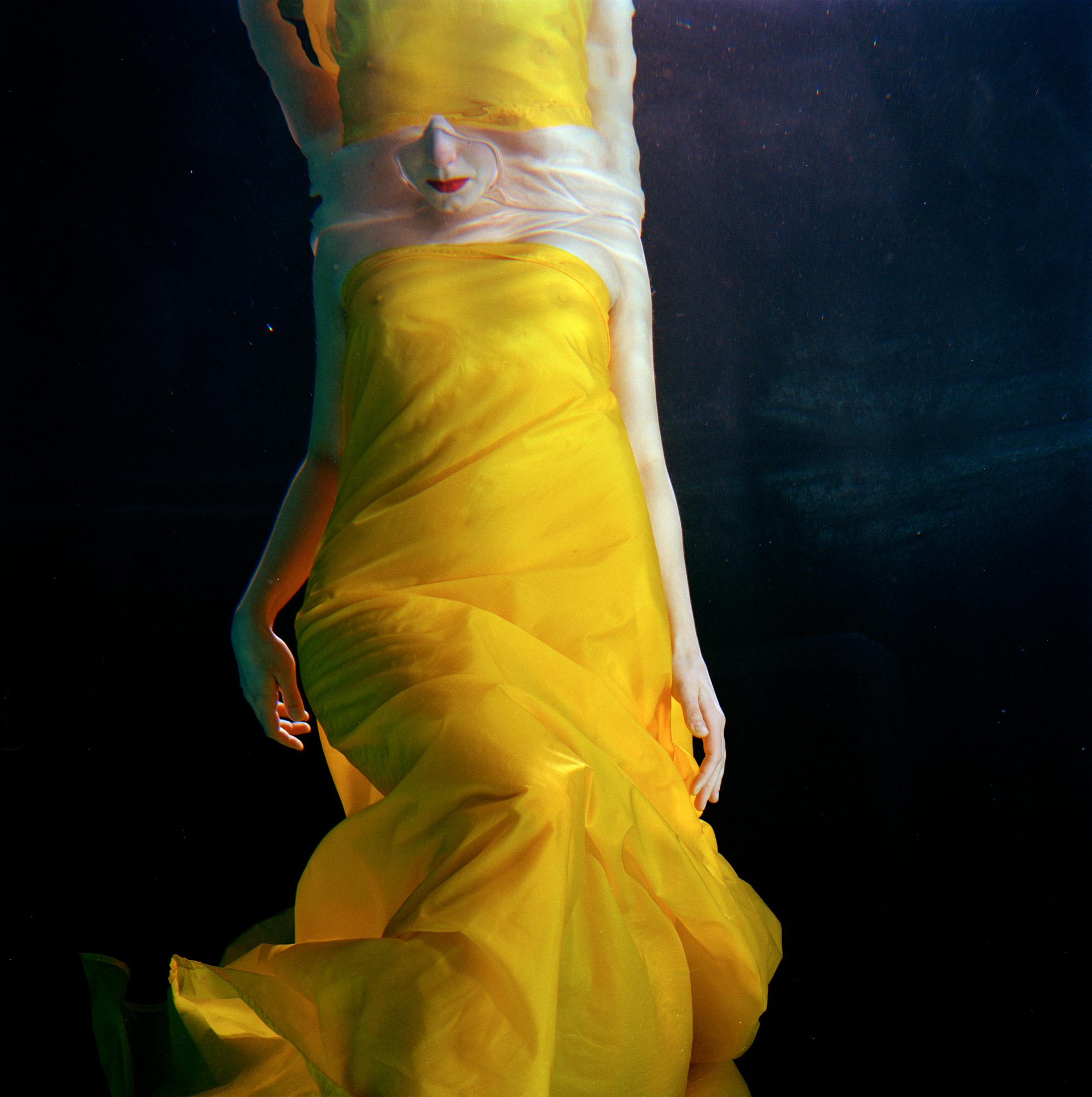 large format photography, large format photography, photography, photography, 6x17, under water, underwater, nude, semi-nude, silk, cloth, floating, weightless, model, skin, skin, mirroring, reflection, 