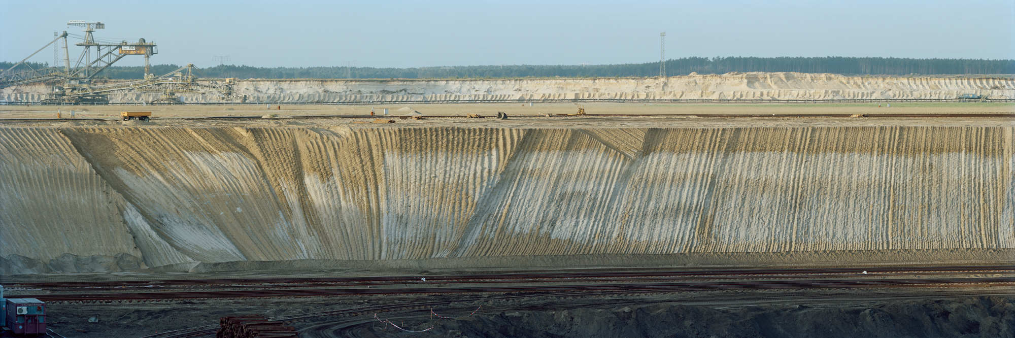 fotografia di grande formato, fotografia di grande formato, fotografia, fotografia, fotografia, 6x17, miniere a cielo aperto, lignite, miniere di lignite, ambiente, natura, marrone, terra, roccia, sabbia, 