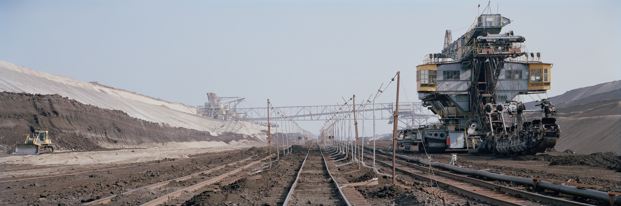 fotografia di grande formato, fotografia di grande formato, fotografia, fotografia, fotografia, 6x17, miniere a cielo aperto, lignite, miniere di lignite, ambiente, natura, marrone, terra, roccia, sabbia, 